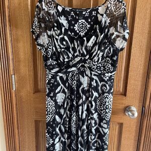 Womens Inc Large Black and White Dress
